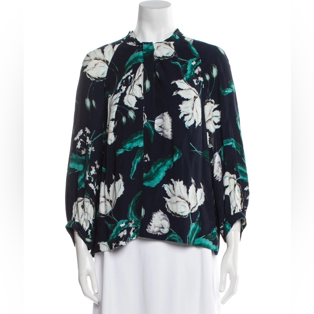 ERDEM silk Blouse with floral print